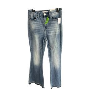 Sonoma goods for life Sz 11/30W high rise flare light wash raw-hem wide leg jean